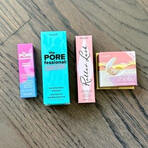 Benefit Cosmetics Travel Makeup Set | Primer + Setter + Mascara + Blush | NIB